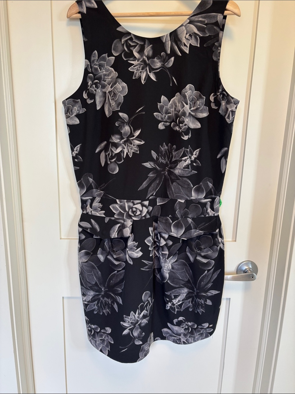 Black Floral Sleeveless Romper